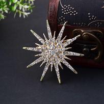 Brother Brooch Accessories High-End Rhinestone Retro Brooch Pin Sweater Accessories Silk Scarf Buckle Brooch Women auksas
