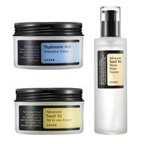 [COSRX] Advanced Snail 96 Mucin Power Essence 100ml + Advanced Snail 92 All-In-One Cream 100ml  + Hyaluronic Acid Intensive Cream 100ml 100ml + 100ml  + 100ml