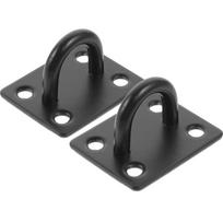 Fiksuotas hamako kabliukas Kabliukai pakabinimui Nerūdijančio plieno kilpinė plokštelė Lubų tvirtinimas Didelio atsparumo 4.70X4.00X3.00CM juoda