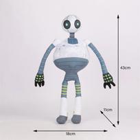 43cm Laukinis robotas pliušinis Roz pliušinis žaislas gerbėjams dovana minkštas iškamša pagalvė namams, vaikų miegamojo dekoras, gimtadienio dovana Gray pilka spalva