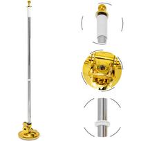 Flag Suction Cup Flagpole Nail-free Multipurpose Bracket for Car Vehicle Frames Advertising Silver Mount Fixing Type Flagpoles 53x9cm sidabras