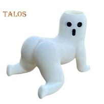Big Booty Ghost Planter dervos oro augalų laikiklis stalviršio dekoras Ghost Pouting užpakaliukas Gėlių vazonas Gag Dovana šeimos draugams augalų mylėtojams balta