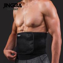 JINGBA Sportinis juosmens apsaugos diržas bėgimui, važiavimui dviračiu, krepšiniui ir sunkiajai atletikai one size adjustable juoda