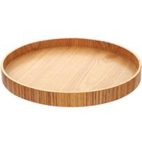 Apvalus medinis padėklas paprastos formos restoranas vaisių lėkštės kriauklė naminės duonos patiekimas dekoratyvinis vonios kambario gimtadienis 21x21x2cm šviesiai ruda spalva
