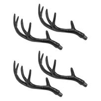 2 Pairs Artificial Antlers Christmas Deer Horn Reindeer Puppy Toys Hairpins DIY Accessories Plastic Headband Accessory 18.00X14.00X3.00CM juoda