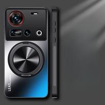 For Nubia Z70 Ultra Matte Magnetic Ring Stand Horder Protective Back Cover For ZTE Nubia Z70Ultra Frosted Hard PC Shockproof Bumper For Nubia Z70 Ultra juoda