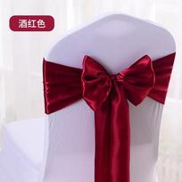 25PCS Gold Satin Chair Bow Sashes Wedding Chair Ribbon Butterfly Ties For Birthday Party Event Hotel Banquet Decoration bordinė