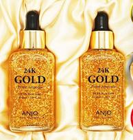 ANJO Professional 24K Gold Prime Ampoule 99.9% Pure Gold 50ml 1+1 Set, Moisturizing, KBeauty, Korean Cosmetics, sample