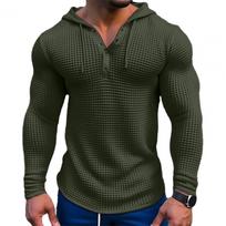 Men Hooded Shirt Spring Autumn Basic Sweatshirt Top Solid Color Slim Fit Long Sleeve Breathable Casual Pullover Hooded Top XL pilka