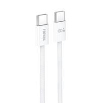 Foneng kabelis X110 – Type C į Type C – PD 60W 3A 1,2 metras baltos spalvos