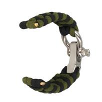 Universal nylon apyrankė 22mm design 1 žalios spalvos-juodos spalvos