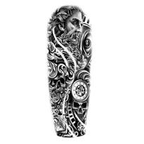 Visos rankos gėlės rankos didelis raštas vėjo liūtas vilkas seksuali imitacinė tatuiruotė vandens perkėlimo tatuiruotės lipdukas 17*48CM