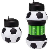 Collapsible Silicone Water Bottle 550ml Leak-proof Drink Bottle Portable Football/Basketball Drink Bottle For Kids Men 500-550ml orange