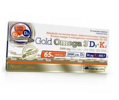 Omega 3 su vitaminais D3 K2, Auksu Omega-3 D3+K2, Olimp Nutrition  (67283005) 30softgels