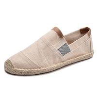 Vyriški batai Laisvalaikio vyriški kvėpuojantys drobės batai Vyrams Kinų mados minkštos slip-on espadrilės vyrams Mokasinai 39 smėlis