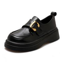 Pavasarinės platformos moteriški loafer tipo bateliai-siurbliai Madingi sekliapadžiai moteriški lengvai įsispiriami bateliai Elegantiški viengubai bateliai Britiško stiliaus Mary Jane bateliai 35 black