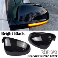 Šoninio veidrodžio dangteliai VW Golf MK5 GTI plus Passat B6 B5.5 Jetta 5 (Anglies išvaizda) Sharan Variant EOS skirtas Bright Black-2Pcs