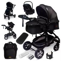 Vaikiškas vežimėlis ir automobilinė kėdutė 3 in 1 Florida, black