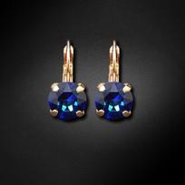 Auskarai moterims DiamondSky „Glory II (Bermuda Blue)“ su Swarovski kristalais