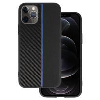 Tel Protect CARBON dėklas skirtas Apple iPhone 11 Pro juodos spalvos with mėlynos spalvos stripe