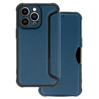 Razor Carbon Book dėklas skirtas Apple iPhone 13 Pro Max mėlynos spalvos