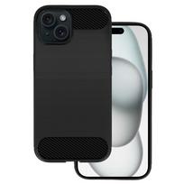 Galinis dangtelis CARBON skirtas Apple iPhone 15 Plus juodos spalvos