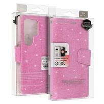 Liavec Glitter Magsafe Book dėklas skirtas Samsung Galaxy S24 Plus rožinės spalvos