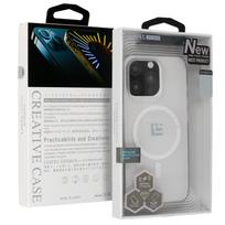 Liavec Warframe Magsafe Series dėklas skirtas Apple iPhone 15 Plus baltos spalvos