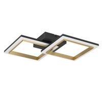 Lubinis LED šviestuvas EGLO CALLIERA, 18,4 W 2500lm 4000 K, juodos/aukso sp, 31x52,5x8cm