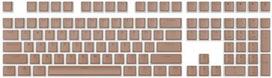 Royal Kludge Pudding PBT Keycaps - (104 vnt., Coffee, PBT, ANSI, UK layout)