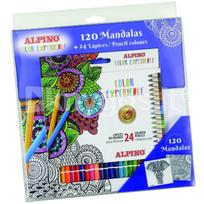 Pieštukai spalvoti ALPINO Color experience 24sp ir 120 mandalų rinkinys