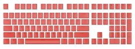 Royal Kludge Pudding PBT Keycaps - (104 vnt., Red, PBT, ANSI, UK layout)