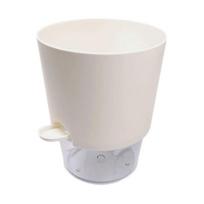 Savaime laistantis gėlių vazonas – 14.5 cm – baltas – su