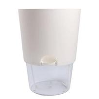 Savaime laistantis gėlių vazonas – 14.5 cm – baltas – su