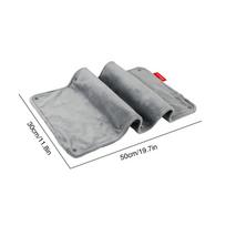 USB elektrinis šildomasis kilimėlis pečiui, nugarai, pilvui, juosmeniui, šilumai palaikyti, nuo skausmo, žiemai, rankų, kojų šildytuvas, kilimėlis, grafeno šildomasis pledas 30x50cm pilka spalva