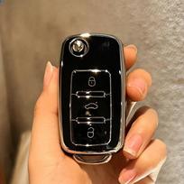 TPU automobiliui nuotolinio rakto dėklo dangtelis, skirtas Volkswagen VW Polo Golf Passat Tiguan Beetle Caddy T5 Up Eos Skoda Octavia Seat Leon Altea