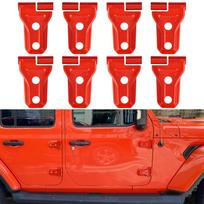 Automobilio durų vyrių apdaila ABS durų vyrių dangteliai apsauginiai Tinka Jeep Wrangler JL JLU 2018-2022 raudona