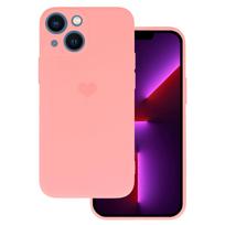 Vennus silikoninis Heart dėklas skirtas iPhone 14 Plus design 1 rožinės spalvos