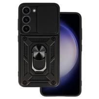 Slide Camera Armor dėklas skirtas Samsung Galaxy S23 Plus juodos spalvos