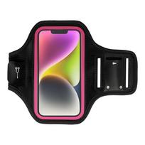 Armband SLIM Type 2 dėklas skirtas Apple iPhone 13/13Pro/14/14 Pro/15/15Pro/16/16 Pro/Samsung S21/S22/S23/S24 (5,5 Inches) Black-pink