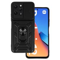 Slide Camera Armor dėklas skirtas Xiaomi Redmi 12 juodos spalvos