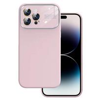 Soft Silicone Lens dėklas skirtas Apple iPhone 15 Plus light rožinės spalvos