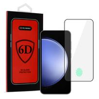 Full Glue 6D Apsauginis stiklas skirtas Samsung Galaxy S22/S23 BLACK (with fingerprint unlock)