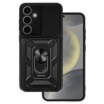 Slide Camera Armor dėklas skirtas Samsung Galaxy S24 Plus juodos spalvos