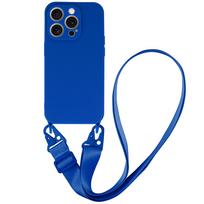 Strap silikoninis dėklas skirtas Apple iPhone 13 Pro Max design 2 mėlynos spalvos