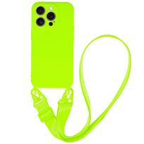 Strap silikoninis dėklas skirtas Apple iPhone 15 Plus design 2 lime