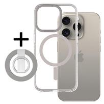 Amazing Thing Titan Pro Mag Ring Grip dėklas telefonui 10FT IP156.1PTRGY Apple iPhone 15 Pro titanium