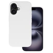 Tel Protect silikoninis Premium dėklas telefonui Apple iPhone 16 baltos spalvos