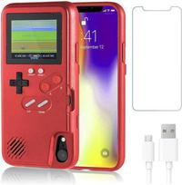 2 in 1 Gameboy 36 Games telefono dėklas, skirtas iPhone 13 14 15 16 Pro Max 12 Mini 11 XR X XS 8 7 Plus 15Pro Game Boy smūgiams atsparus dangtelis For iPhone X or XS raudona