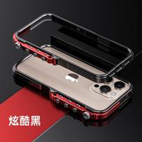 Armor aliuminio metalinis buferio rėmo dėklas, skirtas iPhone 16 15 14 13 Pro Max Plus IPones 16Pro 15Pro I16 ProMax kieto dangčio priedai For iPhone 16 Pro Max juoda